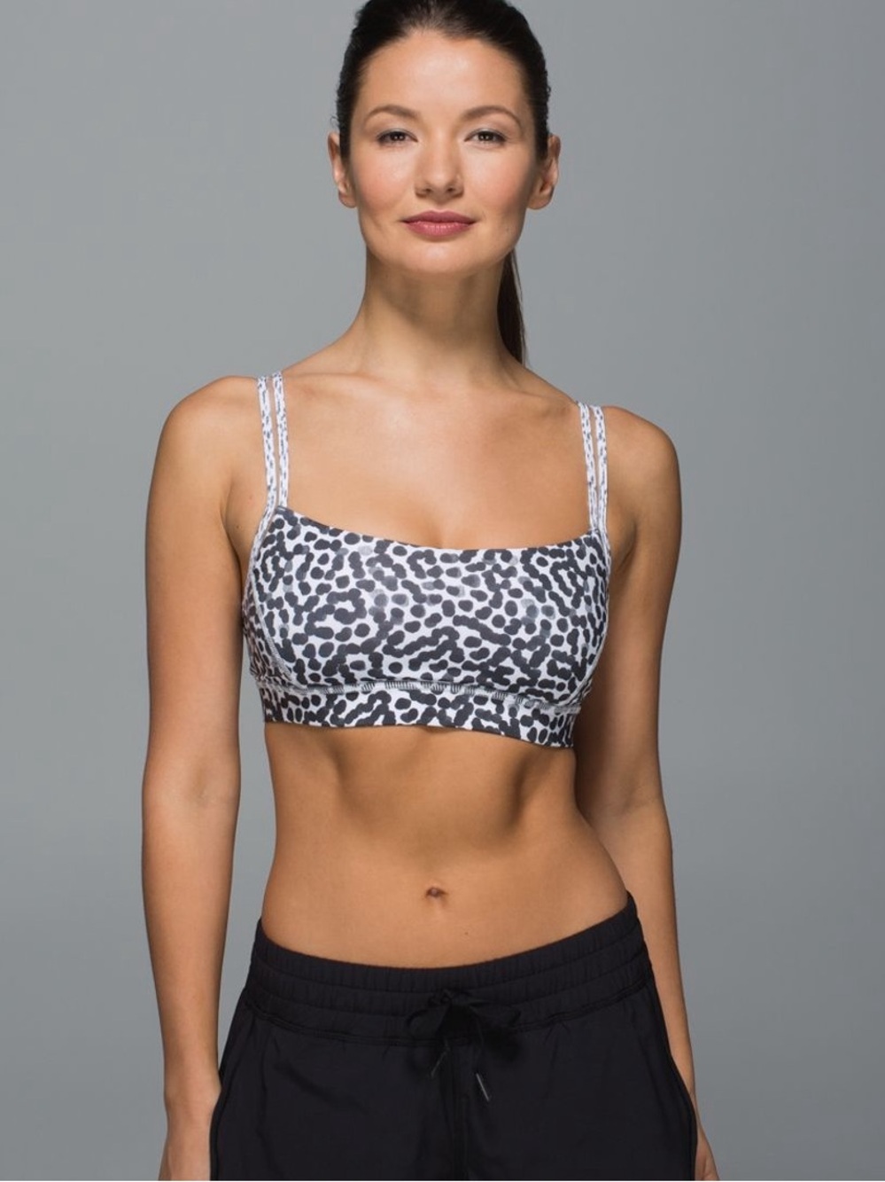 Lululemon Straight Up Sports Bra Ace Spot White Black Dottie Dash Leopard